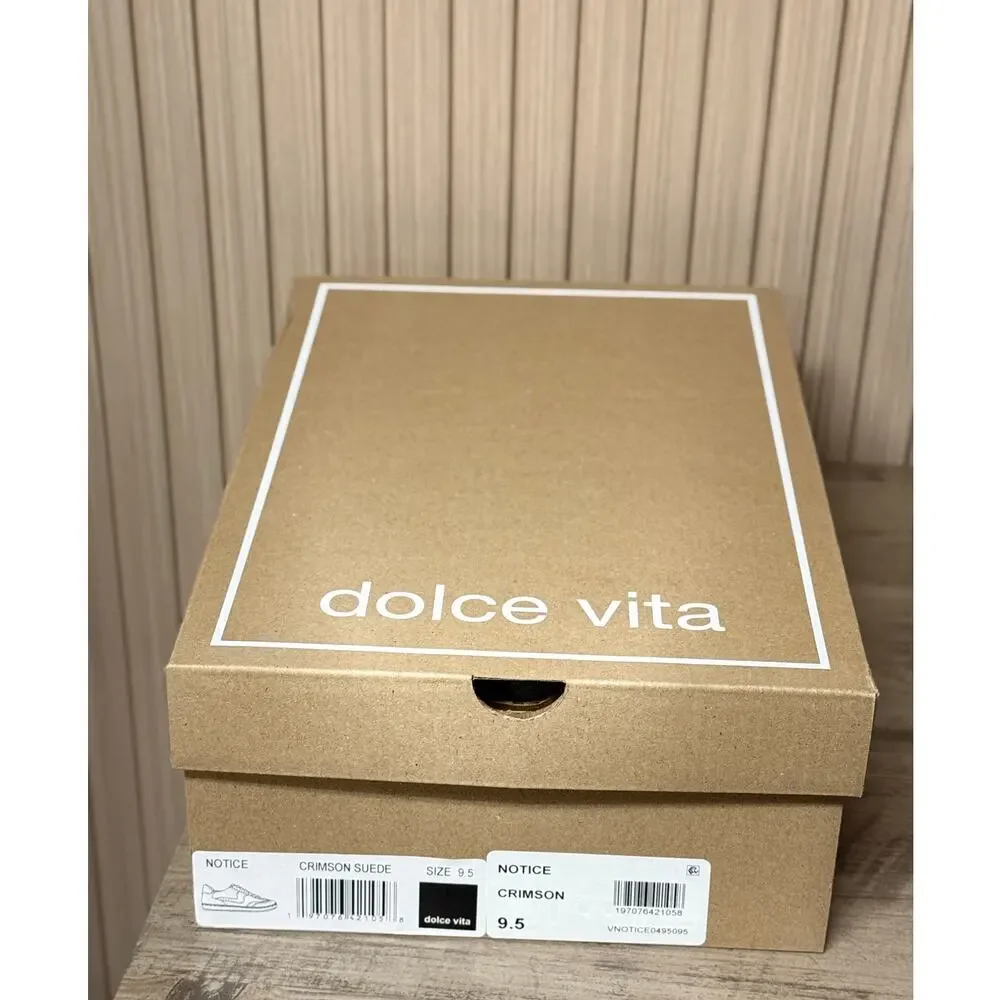 Dolce Vita Notice Sneakers Crimson Suede Women's Size 9.5M